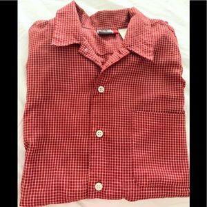 Boys short sleeved plaid shirt 14/16